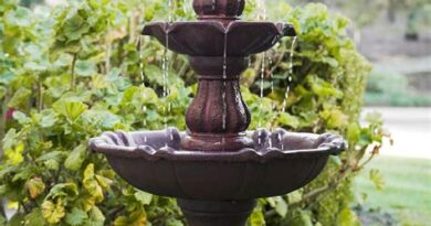 LED-Lighted Outdoor Fountain