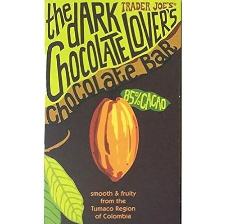 Trader Joe's dark chocolate bars 85 cocoa