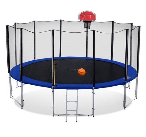 JumpKing Rectangular 16-Foot Trampoline with Enclosure and Safety Net