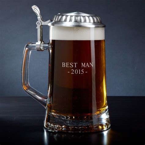 Personalized Glass Beer Stein