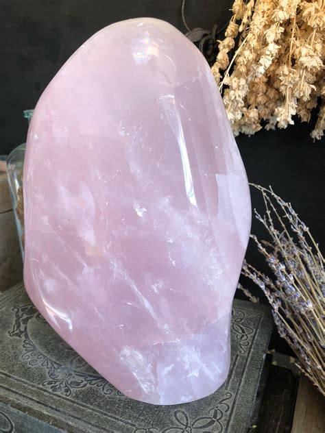 Rose Quartz Crystal Rose