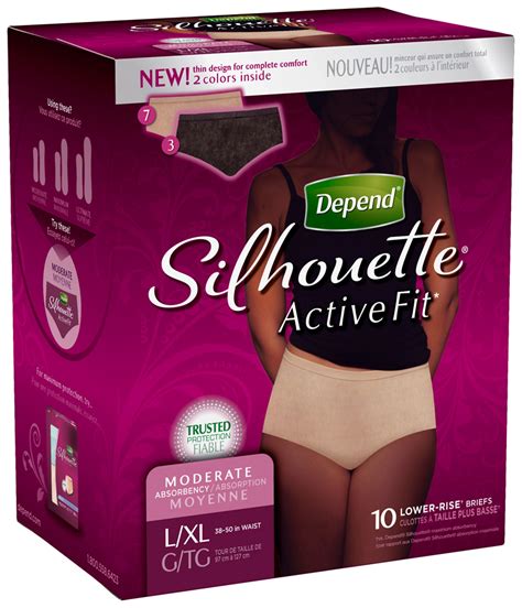 Depend Silhouette Active Fit Briefs